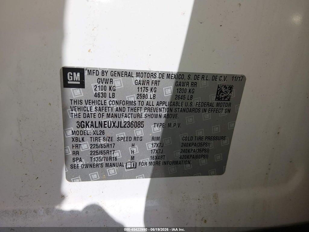 3GKALNEUXJL236085 2018 GMC TERRAIN photo no. 9