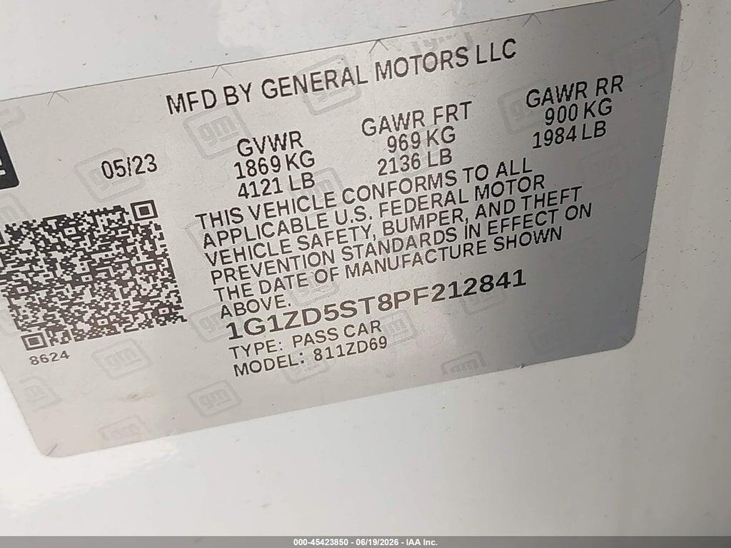 1G1ZD5ST8PF212841 2023 CHEVROLET MALIBU photo no. 9