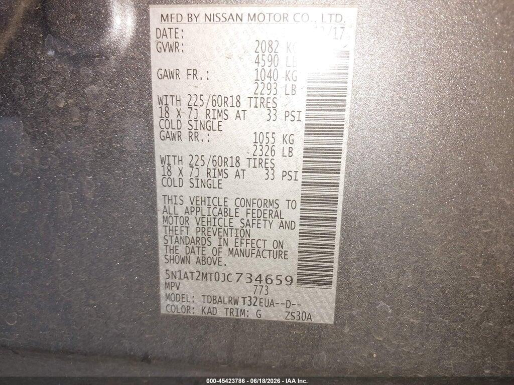 5N1AT2MT0JC734659 2018 NISSAN ROGUE photo no. 9