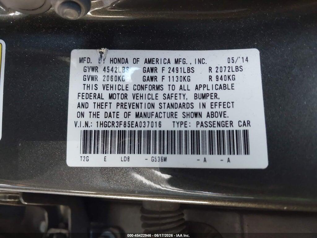 1HGCR3F85EA037016 2014 HONDA ACCORD photo no. 9