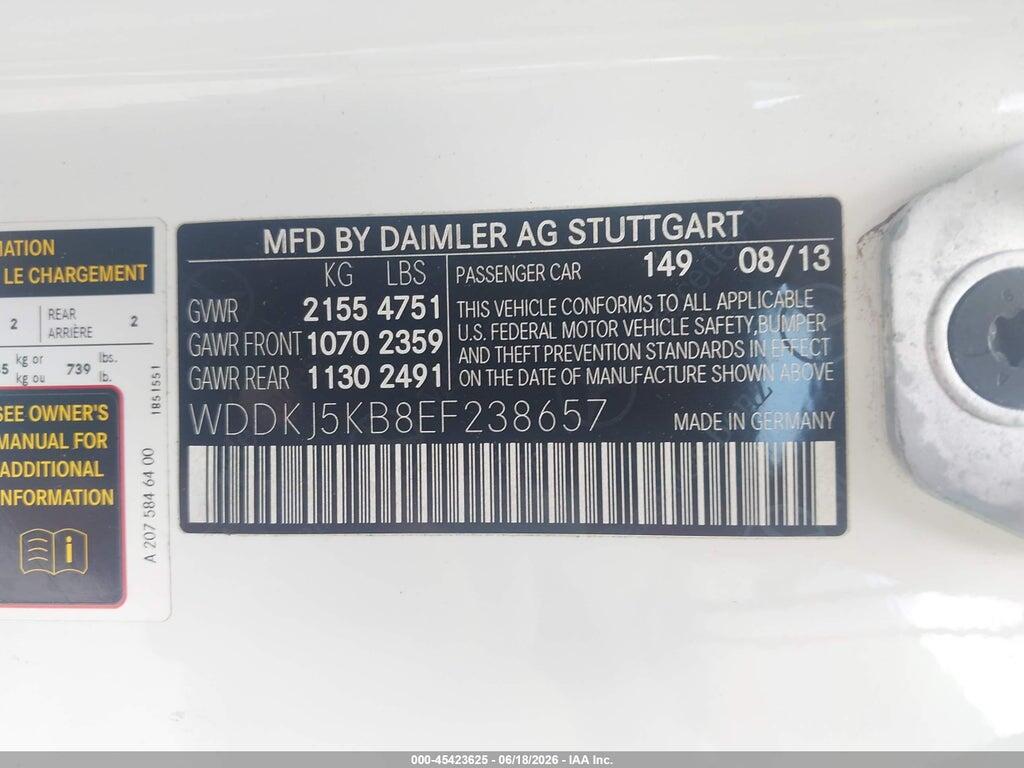 WDDKJ5KB8EF238657 2014 MERCEDES-BENZ E 350 photo no. 9