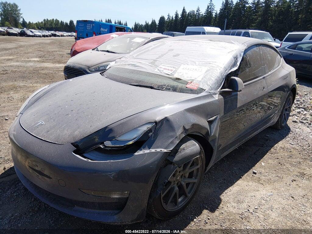 5YJ3E1EB0NF170883 2022 TESLA MODEL 3 photo no. 2