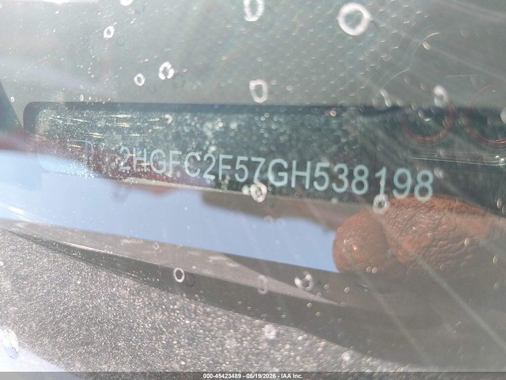 2HGFC2F57GH538198 2016 HONDA CIVIC photo no. 9