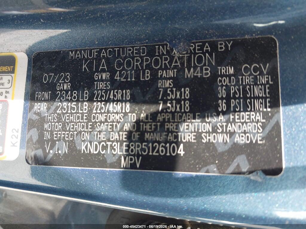 KNDCT3LE8R5126104 2024 KIA NIRO photo no. 9