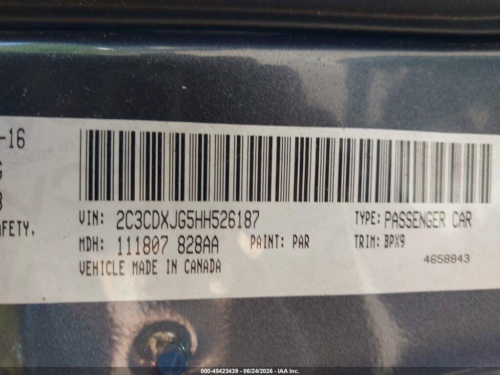 2C3CDXJG5HH526187 2017 DODGE CHARGER photo no. 8