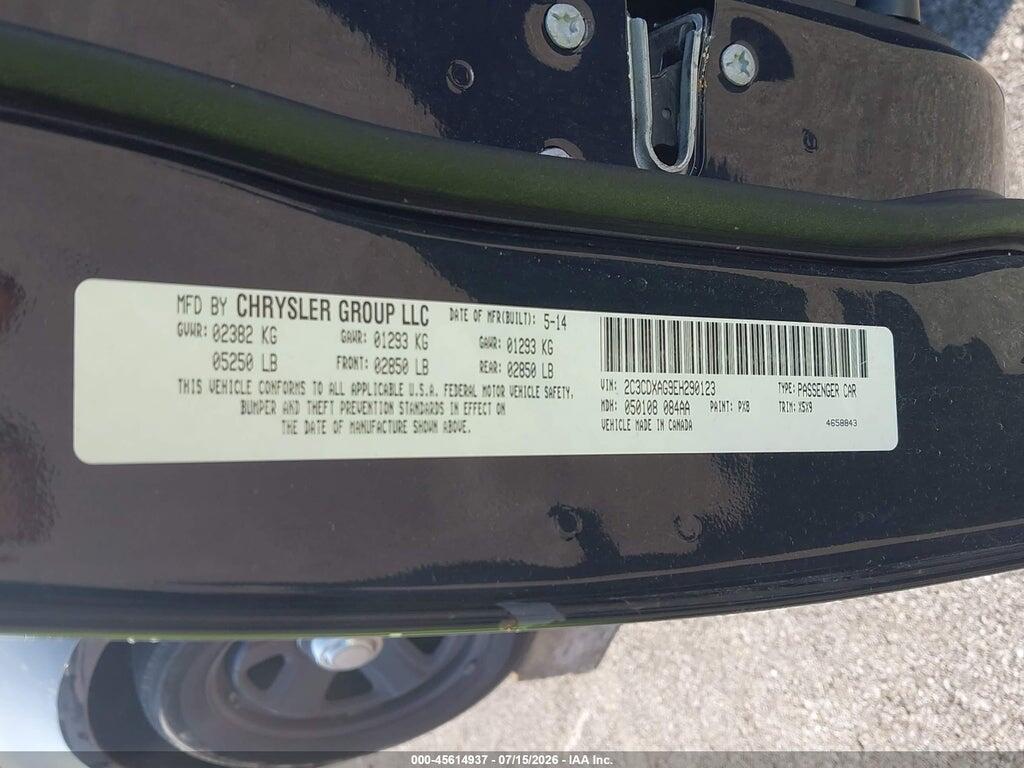 2C3CDXAG9EH290123 2014 DODGE CHARGER photo no. 9