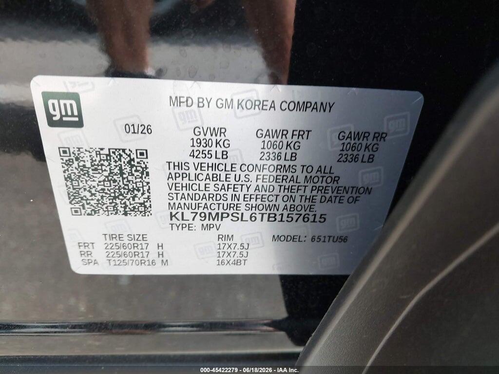 KL79MPSL6TB157615 2026 CHEVROLET TRAILBLAZER photo no. 9