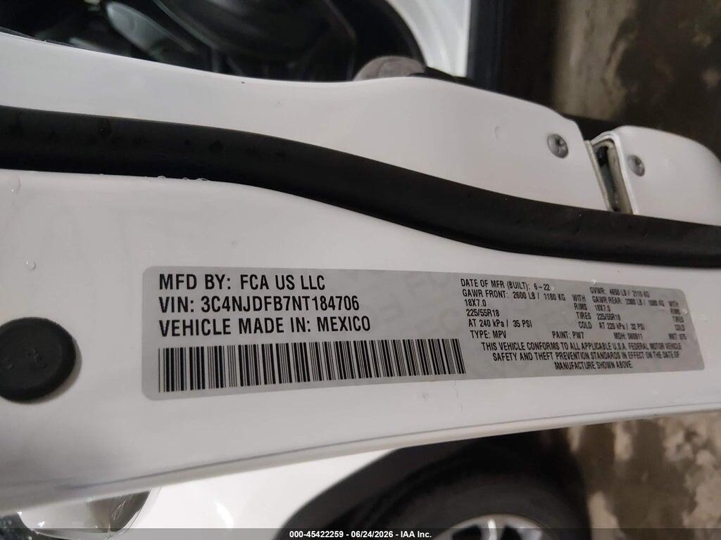 3C4NJDFB7NT184706 2022 JEEP COMPASS photo no. 9