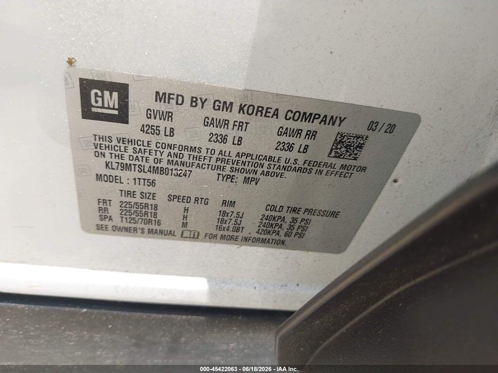 KL79MTSL4MB013247 2021 CHEVROLET TRAILBLAZER photo no. 9