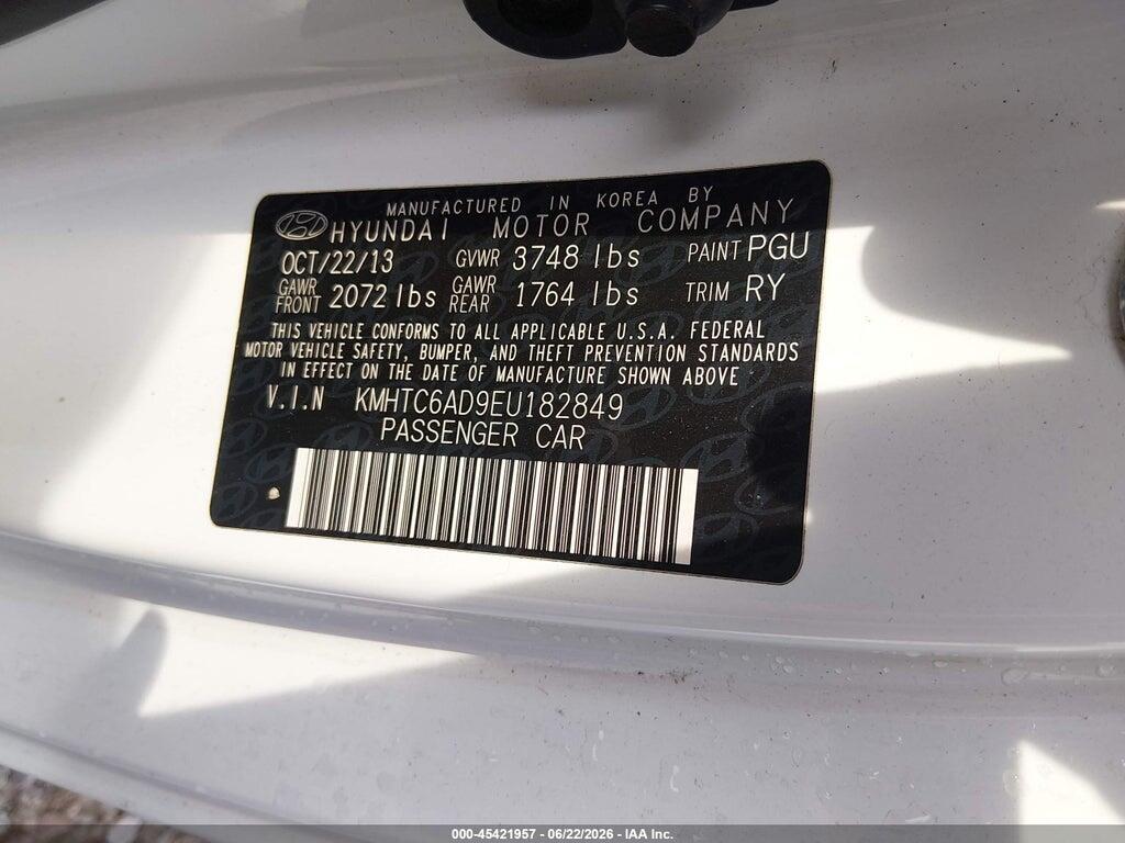KMHTC6AD9EU182849 2014 HYUNDAI VELOSTER photo no. 9