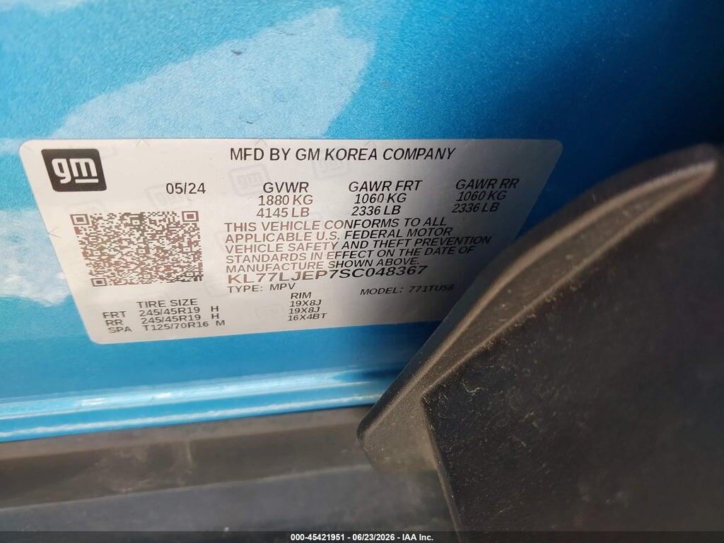 KL77LJEP7SC048367 2025 CHEVROLET TRAX photo no. 9