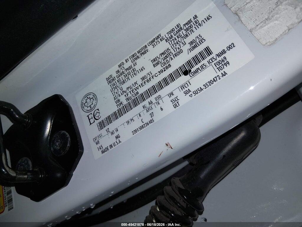 1FTEW1EF6FFC39288 2015 FORD F-150 photo no. 9