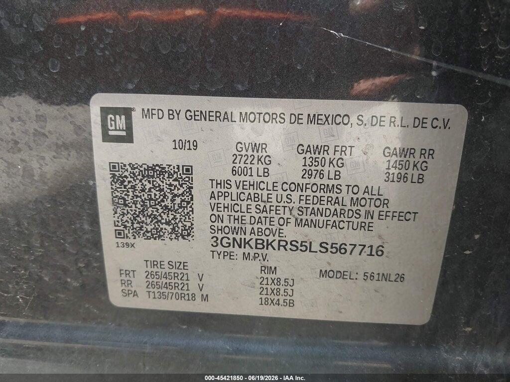 3GNKBKRS5LS567716 2020 CHEVROLET BLAZER photo no. 9