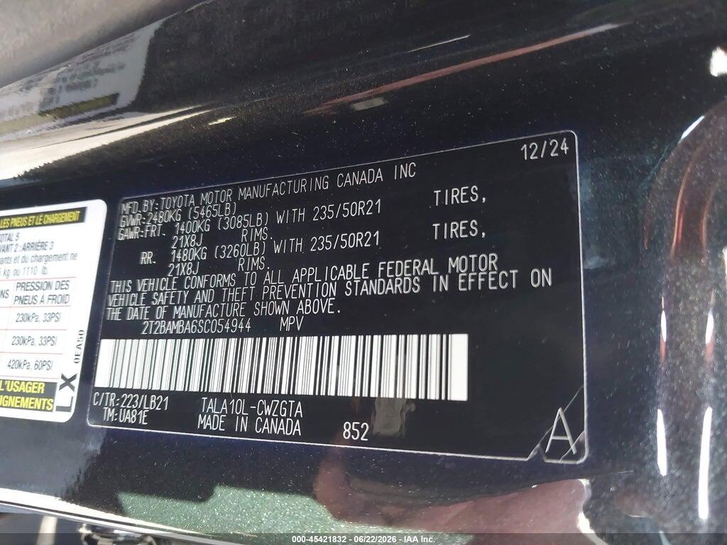 2T2BAMBA6SC054944 2025 LEXUS RX 350 photo no. 9