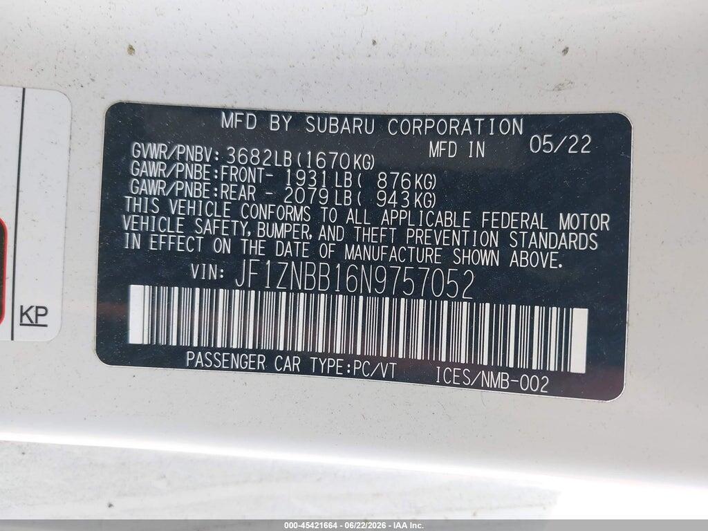 JF1ZNBB16N9757052 2022 TOYOTA GR86 photo no. 9