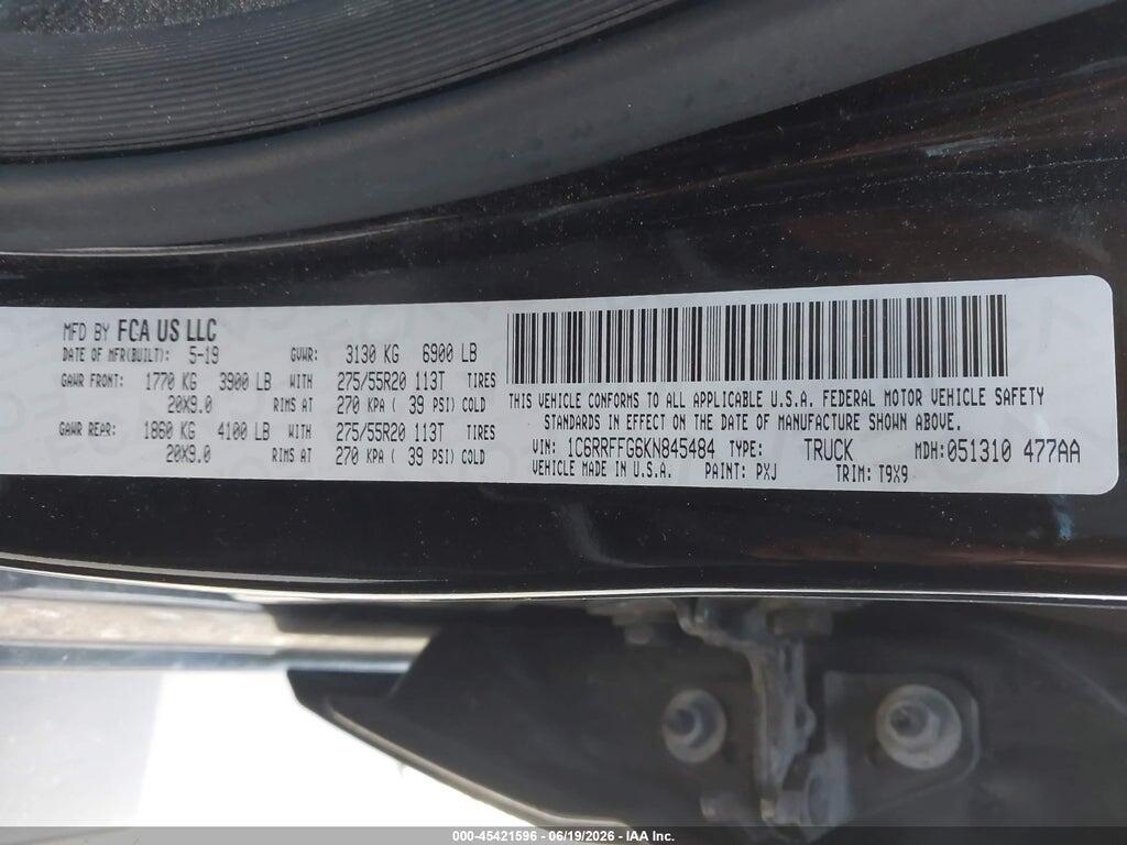 1C6RRFFG6KN845484 2019 RAM 1500 photo no. 9