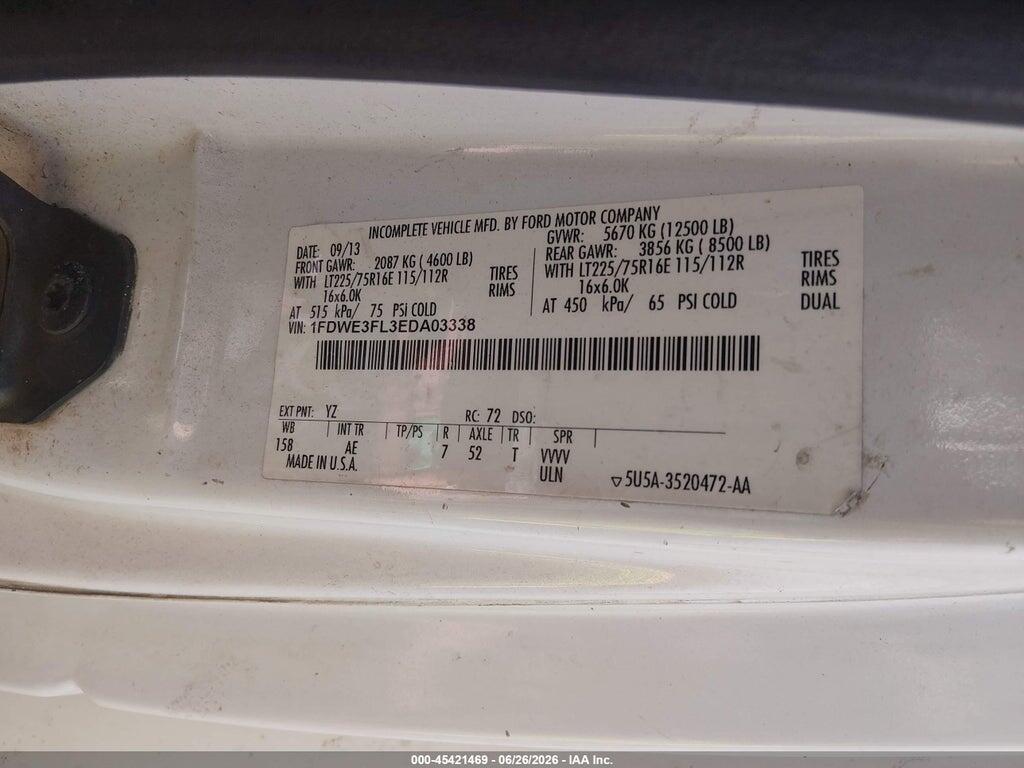 1FDWE3FL3EDA03338 2014 FORD E-350 CUTAWAY photo no. 8