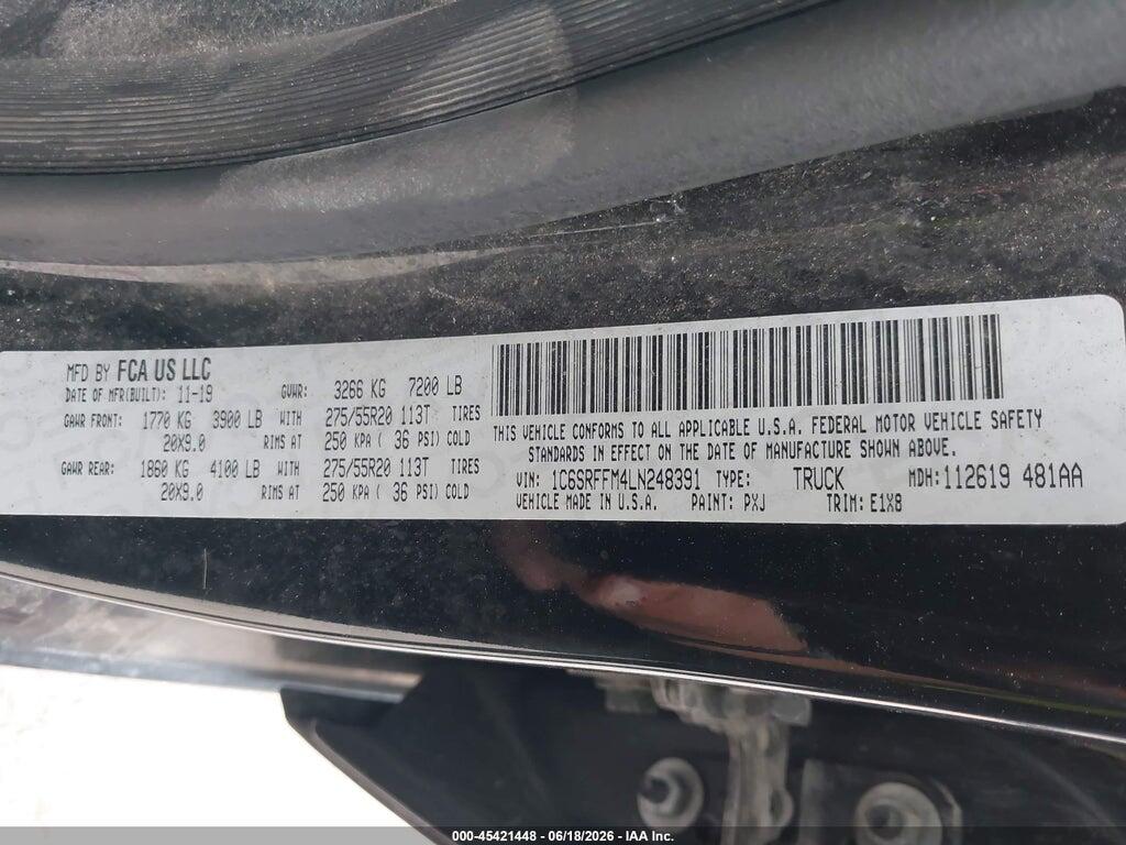 1C6SRFFM4LN248391 2020 RAM 1500 photo no. 9