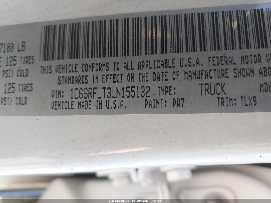 1C6SRFLT3LN155132 2020 RAM 1500 photo no. 9
