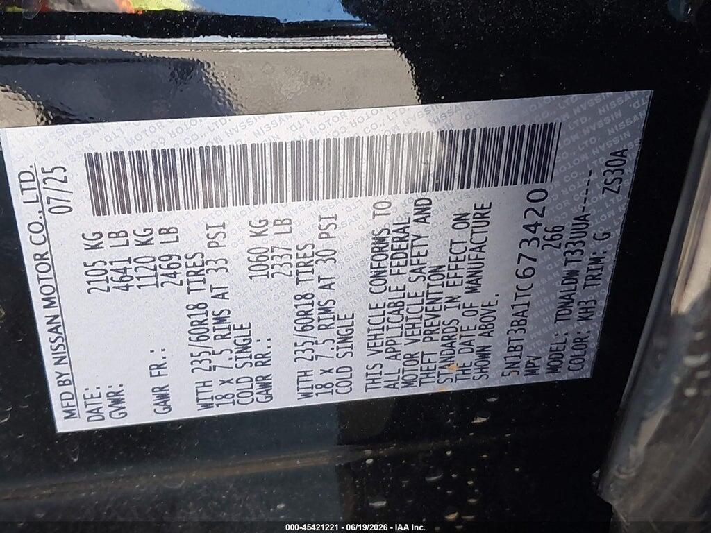 5N1BT3BA1TC673420 2026 NISSAN ROGUE photo no. 9