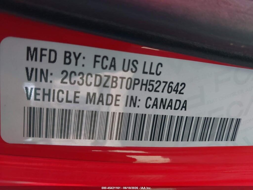 2C3CDZBT0PH527642 2023 DODGE CHALLENGER photo no. 9