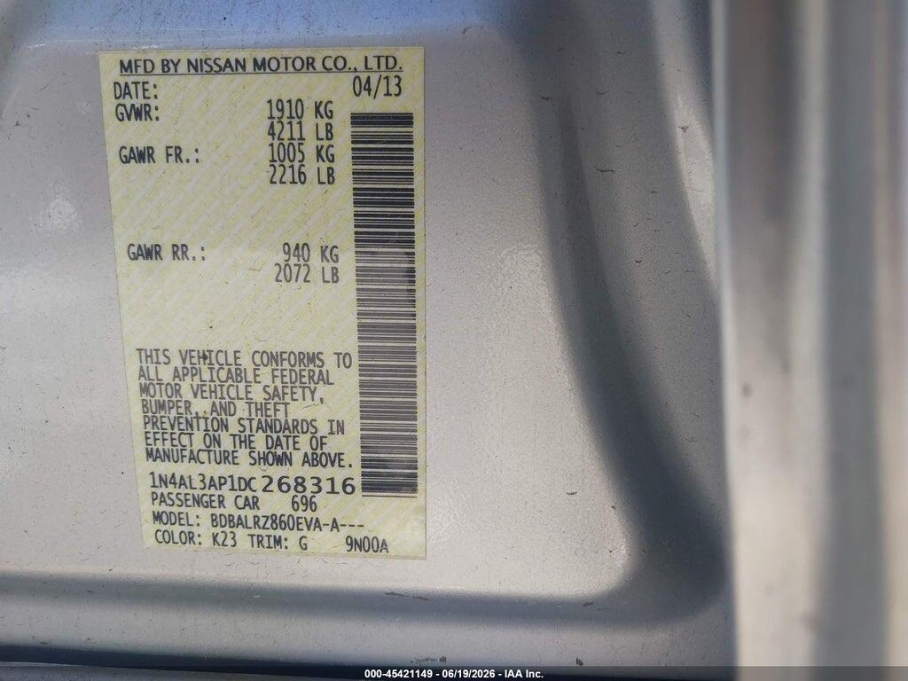 1N4AL3AP1DC268316 2013 NISSAN ALTIMA photo no. 9
