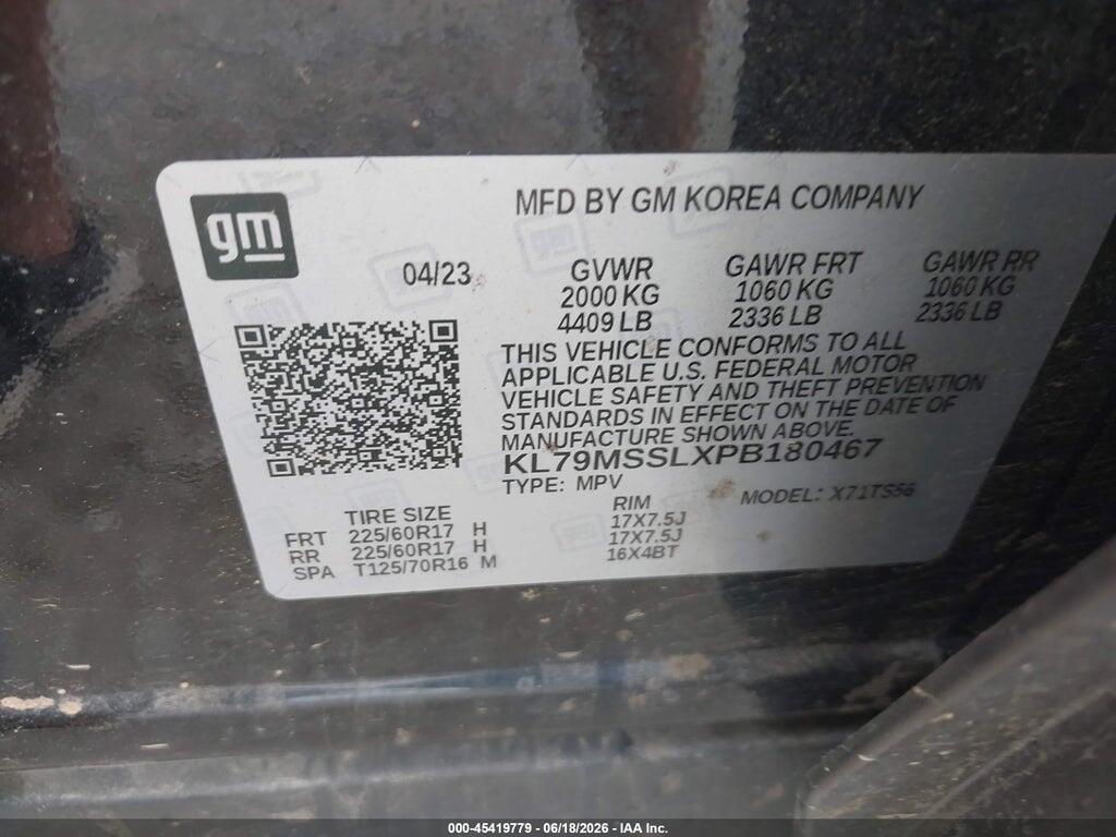 KL79MSSLXPB180467 2023 CHEVROLET TRAILBLAZER photo no. 9