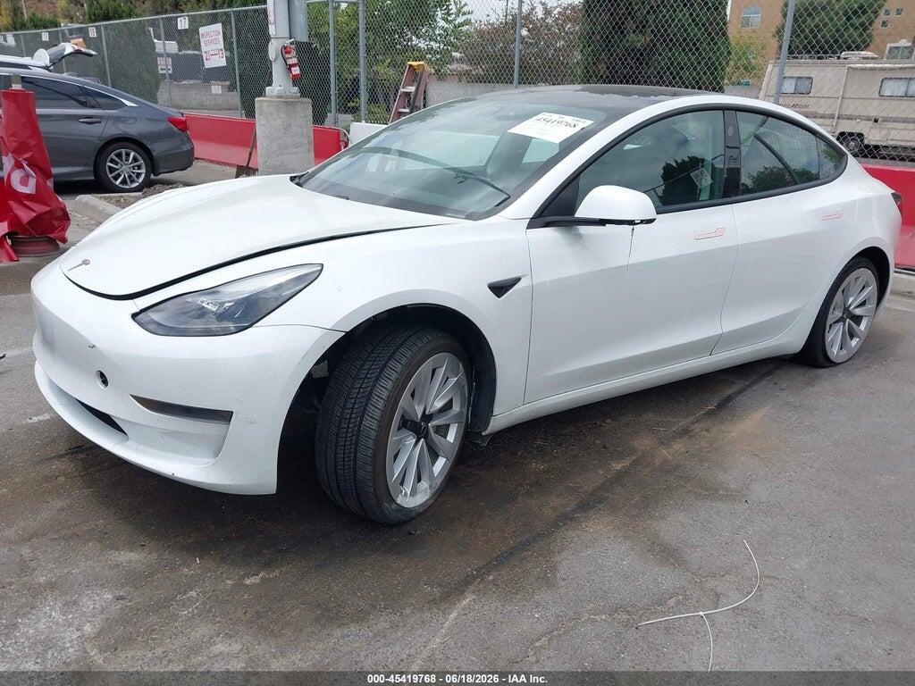 5YJ3E1EAXMF908257 2021 TESLA MODEL 3 photo no. 2