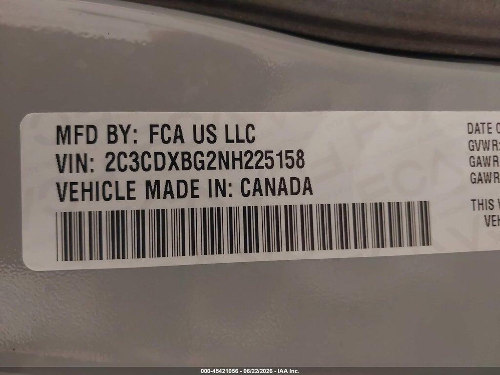 2C3CDXBG2NH225158 2022 DODGE CHARGER photo no. 9
