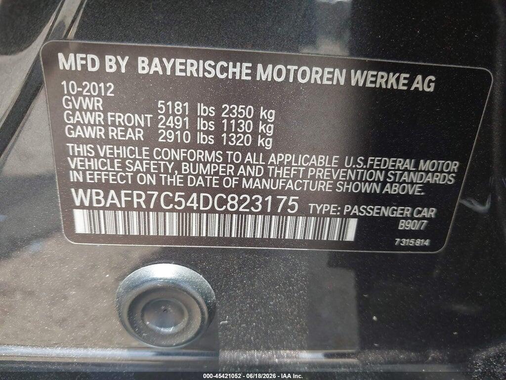 WBAFR7C54DC823175 2013 BMW 535I photo no. 9