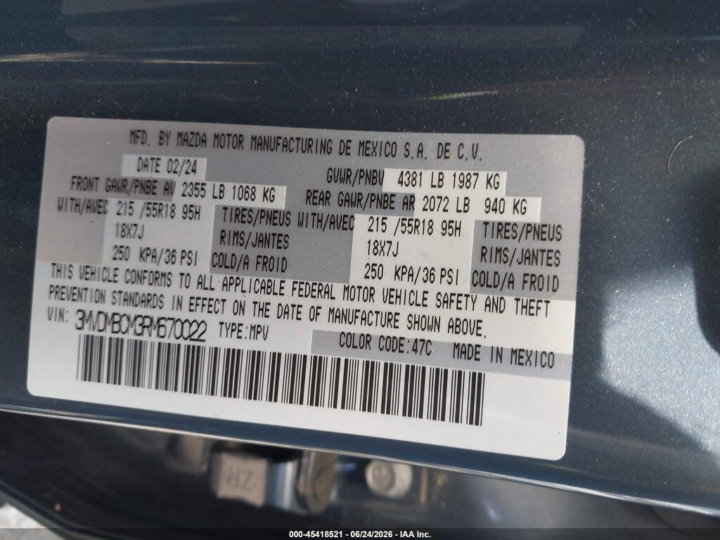 3MVDMBCM3RM670022 2024 MAZDA CX-30 photo no. 9
