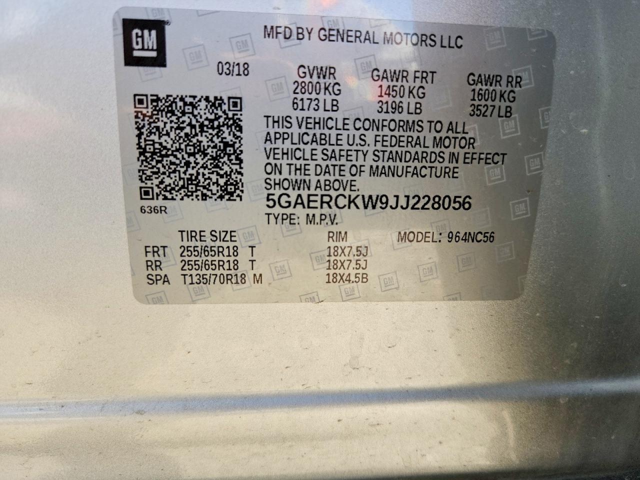 2018 BUICK ENCLAVE PREMIUM — Фото 13 из 13