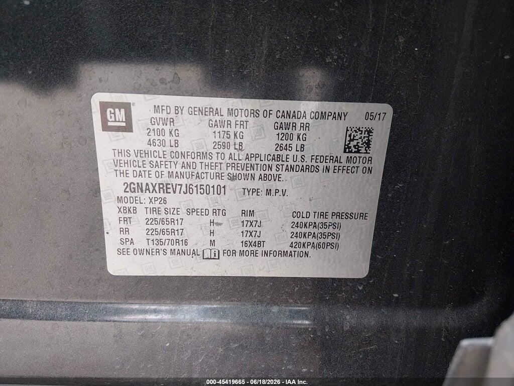 2GNAXREV7J6150101 2018 CHEVROLET EQUINOX photo no. 9