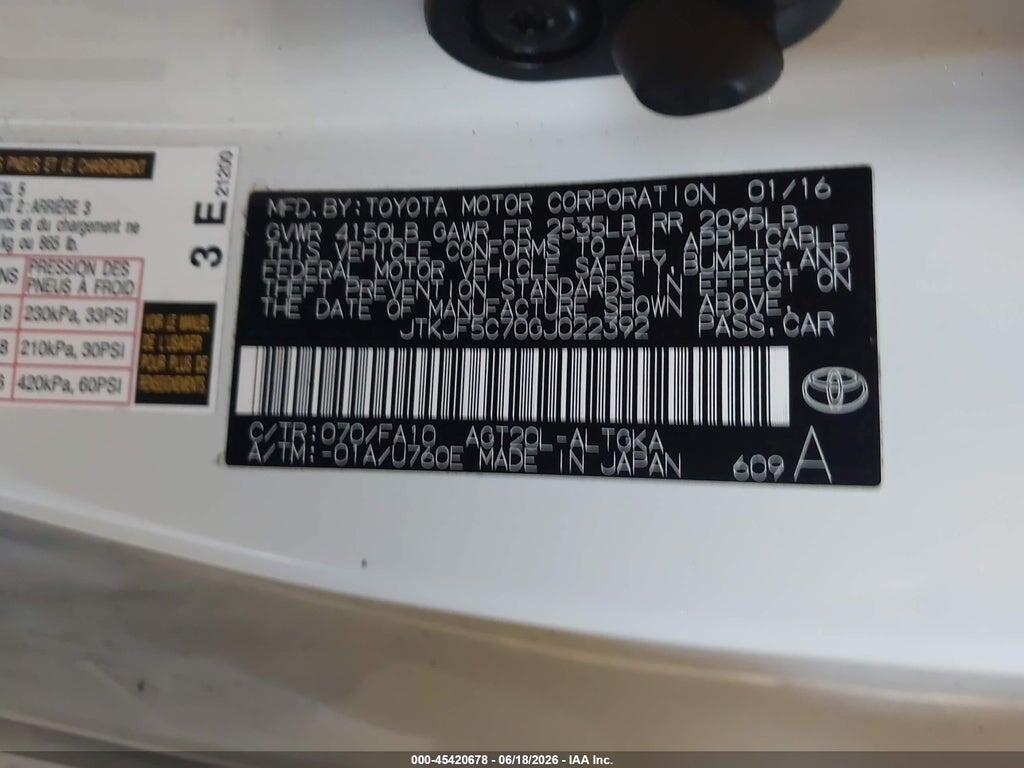 JTKJF5C70GJ022392 2016 SCION TC photo no. 9