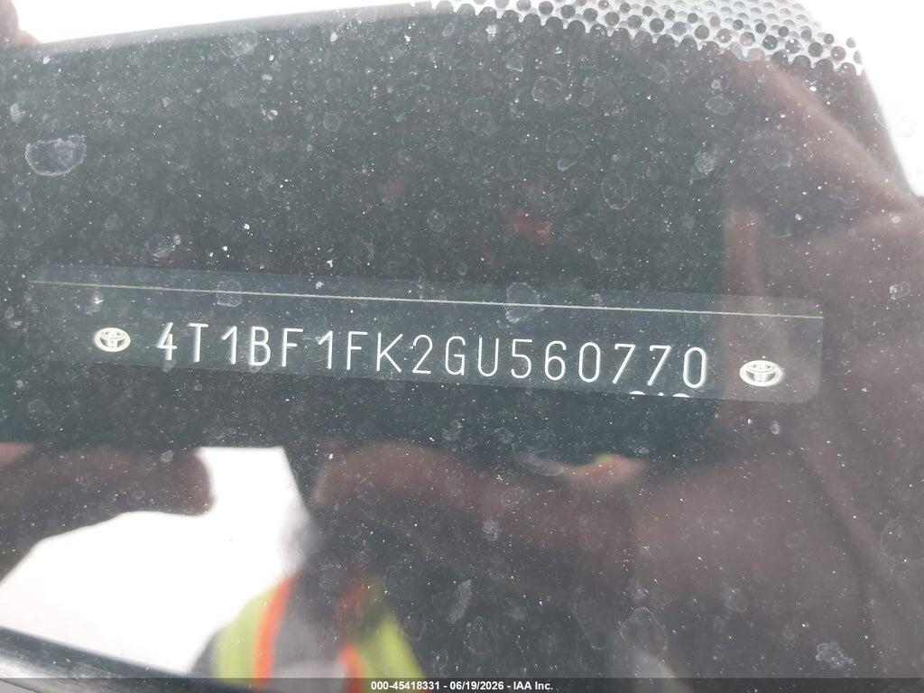 4T1BF1FK2GU560770 2016 TOYOTA CAMRY photo no. 12