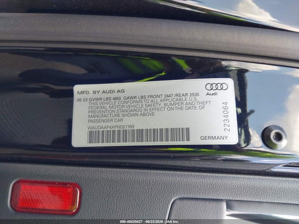 WAUDAAF4XPN021169 2023 AUDI A4 photo no. 9