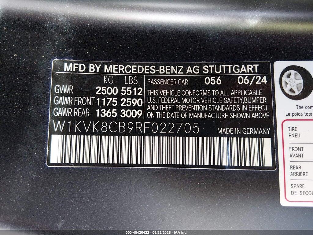W1KVK8CB9RF022705 2024 BENZ SL 63 AMG S E PERFOR photo no. 9