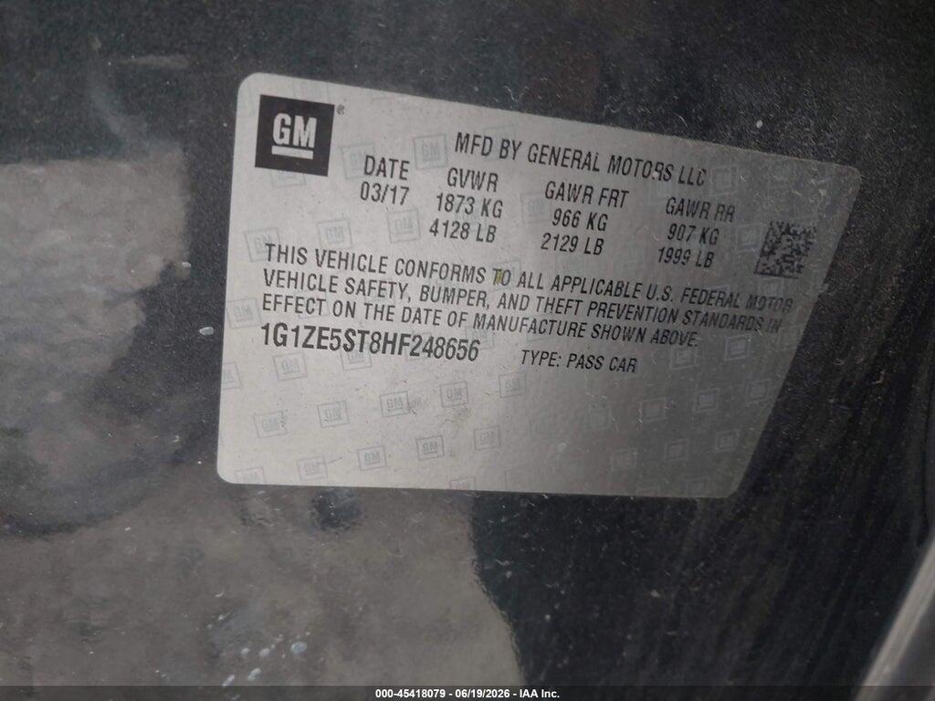 1G1ZE5ST8HF248656 2017 CHEVROLET MALIBU photo no. 9