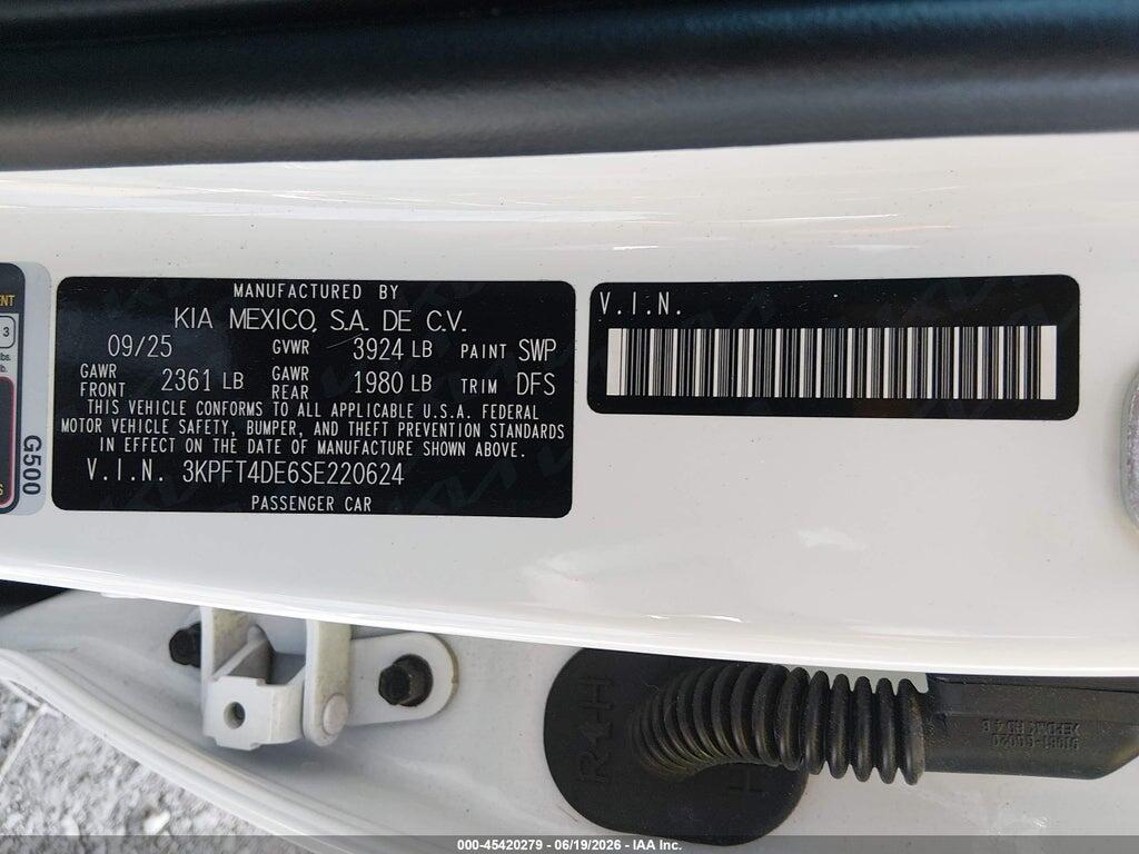 3KPFT4DE6SE220624 2025 KIA K4 photo no. 9