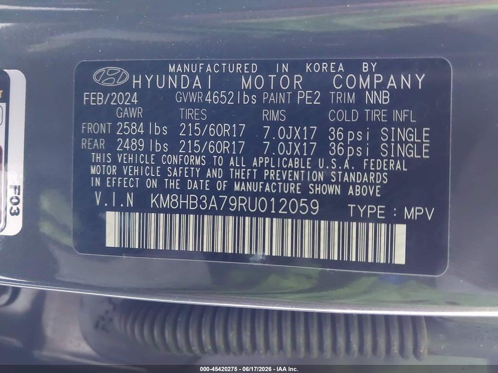 KM8HB3A79RU012059 2024 HYUNDAI KONA ELECTRIC photo no. 9