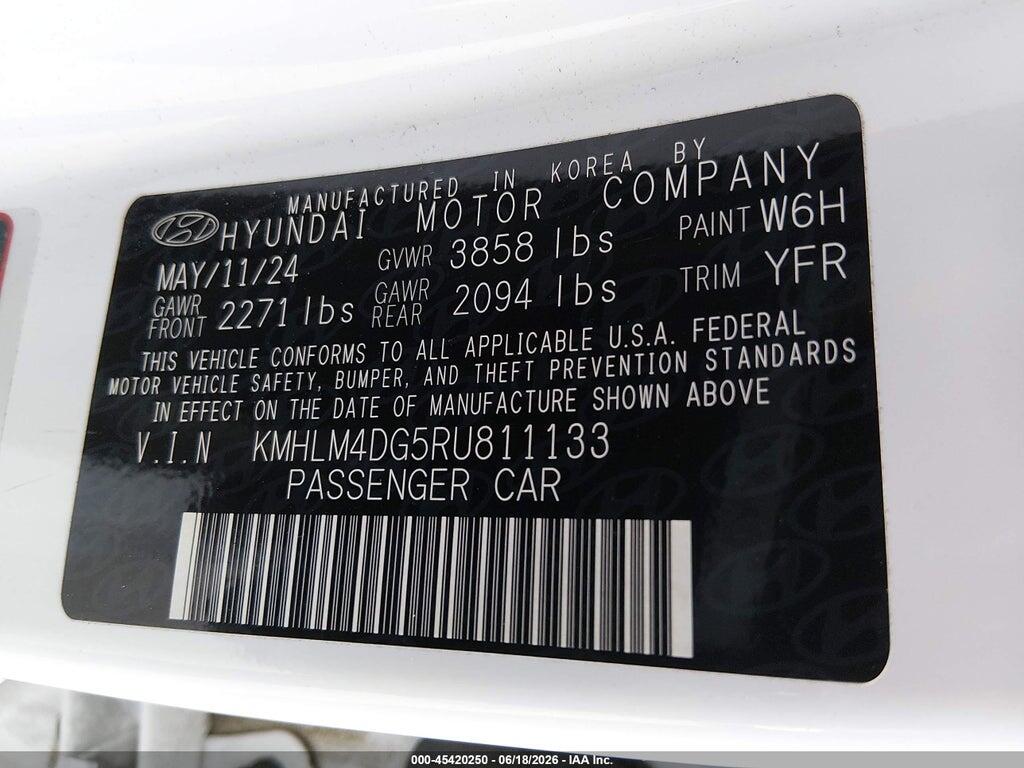 KMHLM4DG5RU811133 2024 HYUNDAI ELANTRA photo no. 9
