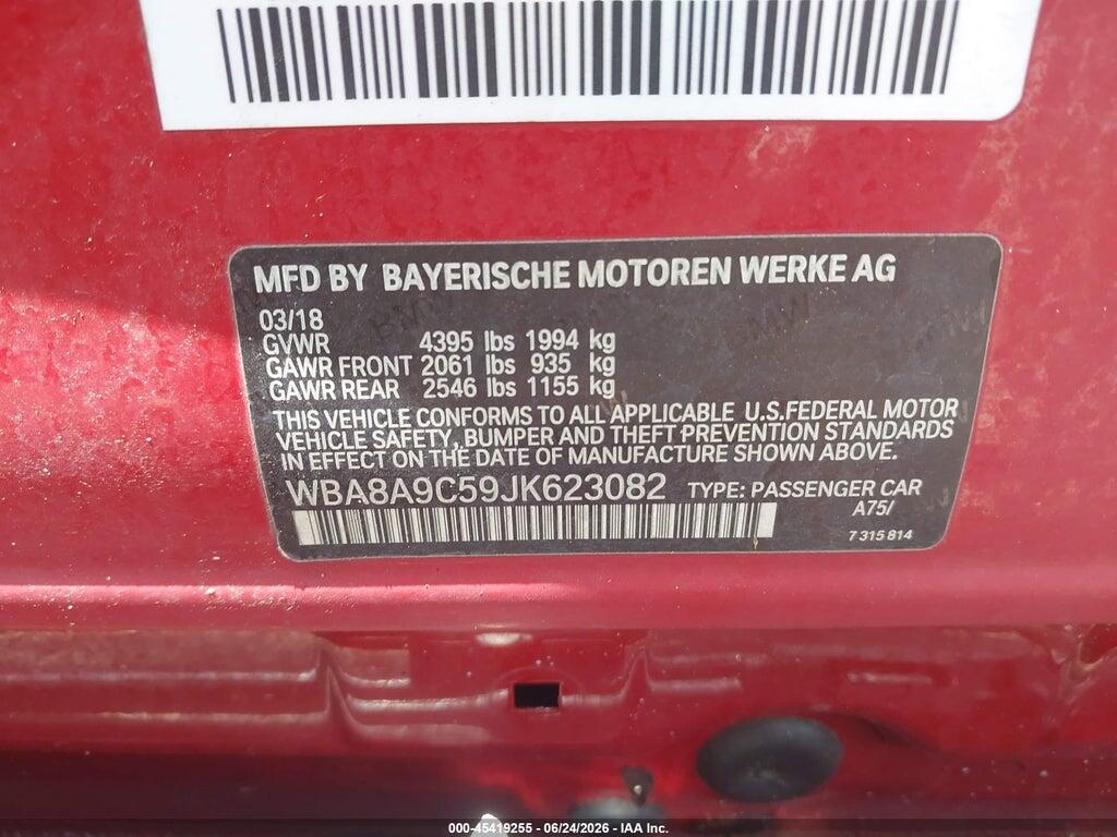 WBA8A9C59JK623082 2018 BMW 320I photo no. 9