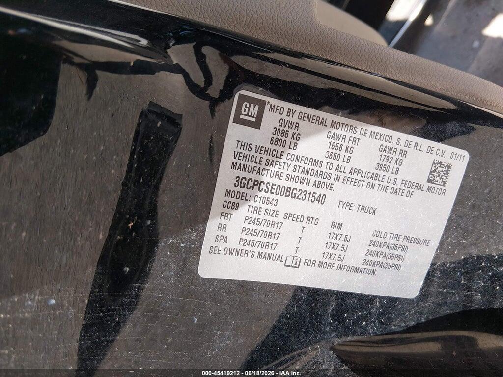 3GCPCSE00BG231540 2011 CHEVROLET SILVERADO 1500 photo no. 9