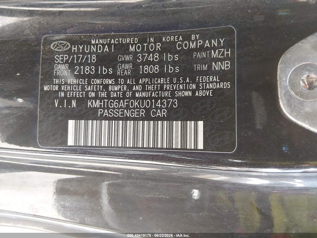 KMHTG6AF0KU014373 2019 HYUNDAI VELOSTER photo no. 9