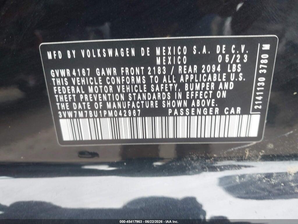 3VW7M7BU1PM042967 2023 VOLKSWAGEN JETTA photo no. 9