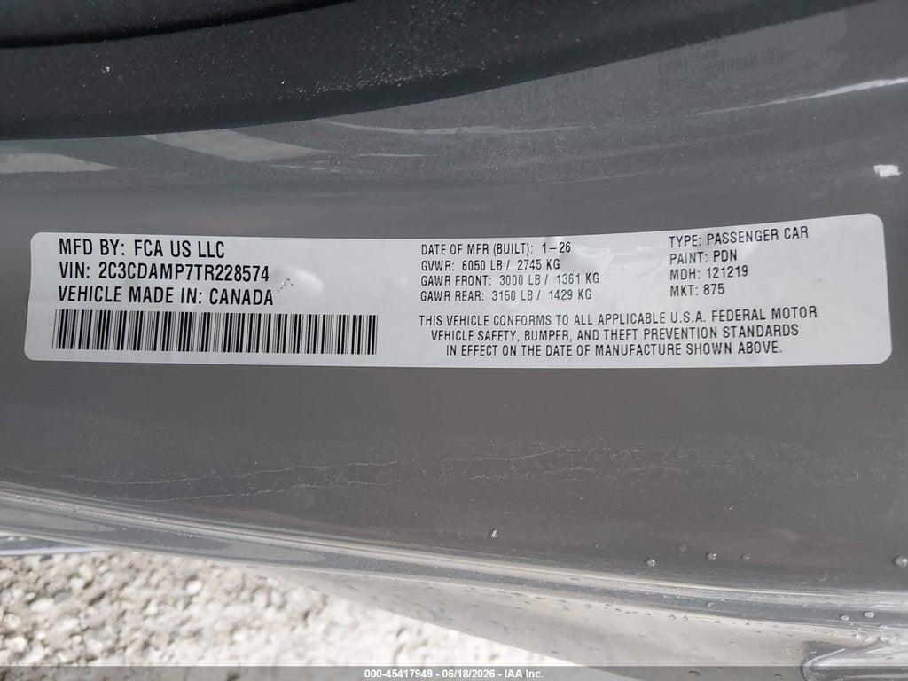 2C3CDAMP7TR228574 2026 DODGE CHARGER photo no. 9