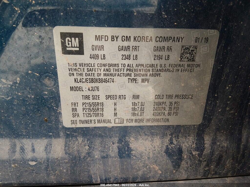 KL4CJESB0KB846474 2019 BUICK ENCORE photo no. 9