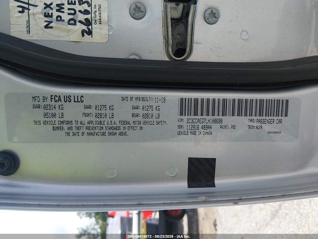 2C3CCAEG7LH108698 2020 CHRYSLER 300 photo no. 9