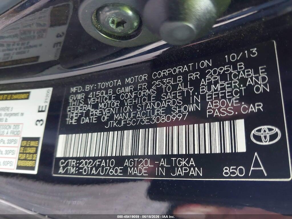 JTKJF5C73E3080997 2014 SCION TC photo no. 9