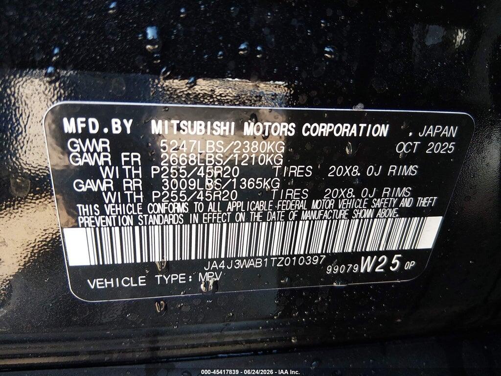 JA4J3WAB1TZ010397 2026 MITSUBISHI OUTLANDER photo no. 9